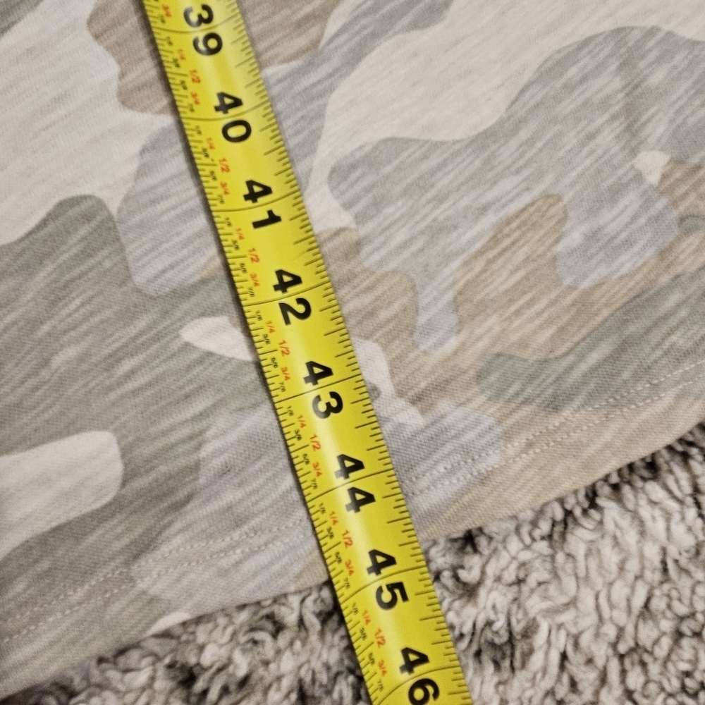 ATM SZ S Midi Grunge Camo Slub Jersey Crew Neck Long Sleeve Casual Shift Dress - Picture 16 of 16